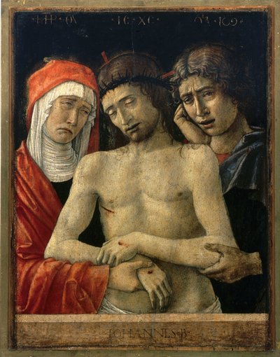 Pieta com a Virgem e São João de Giovanni Bellini