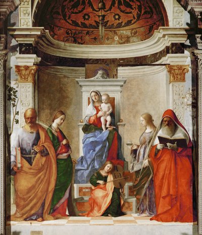 Sacra Conversazione (pintura sobre tela) de Giovanni Bellini