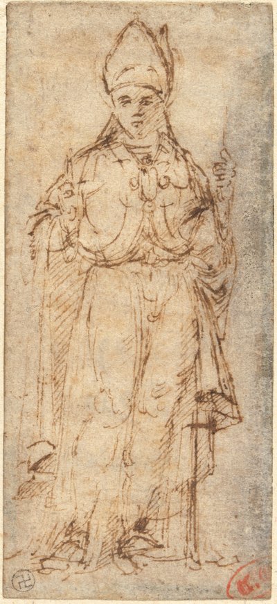 São Luís de Toulouse segurando um cajado de Giovanni Bellini