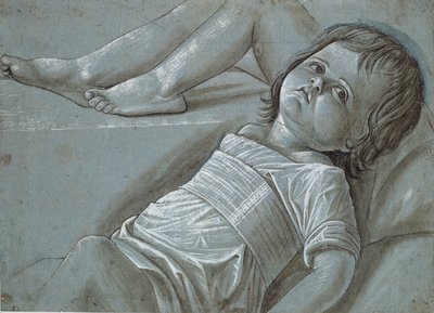 Estudo para uma figura reclinada do Menino Jesus, final do século XV. de Giovanni Bellini