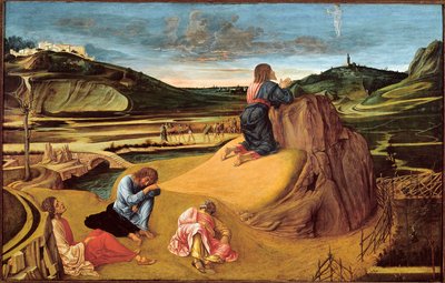 The Agony in the Garden, c.1465 (tempera no painel) de Giovanni Bellini