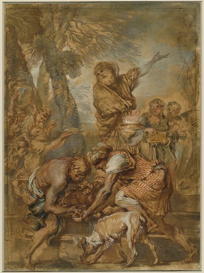 Um sacrifício pagão de Giovanni Benedetto Castiglione