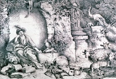 Circe mudando homens de Ulisses, c1650 de Giovanni Benedetto Castiglione