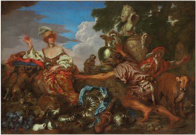Circe Transformando os Companheiros de Ulisses em Javalis de Giovanni Benedetto Castiglione