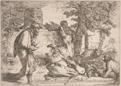 Diógenes à procura de um homem honesto de Giovanni Benedetto Castiglione