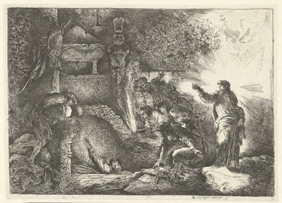 Renascimento de Lázaro de Giovanni Benedetto Castiglione