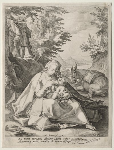 Descanse na fuga para o Egito de Giovanni Benedetto Castiglione