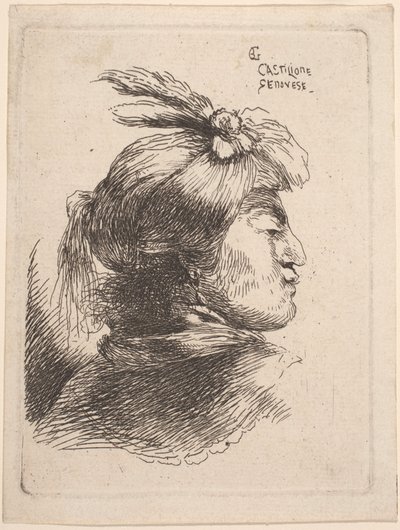 Cabeça Oriental Pequena de Giovanni Benedetto Castiglione