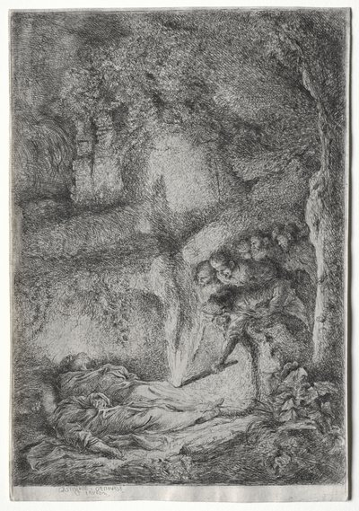 A Descoberta dos Corpos dos Santos Pedro e Paulo de Giovanni Benedetto Castiglione