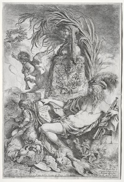 O gênio de Castiglione, 1648. de Giovanni Benedetto Castiglione