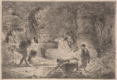 Tobit enterrando os mortos de Giovanni Benedetto Castiglione