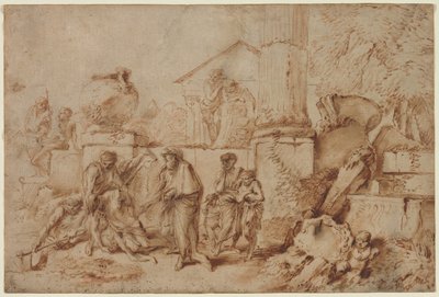 Tobit enterrando os mortos de Giovanni Benedetto Castiglione