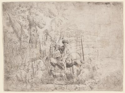 Jovem pastor a cavalo de Giovanni Benedetto Castiglione