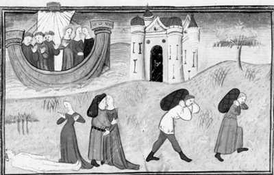 Decameron,Três casais viajam para Creta; as desventuras dos três casais. Quarto dia, conto 3 de Giovanni Boccaccio
