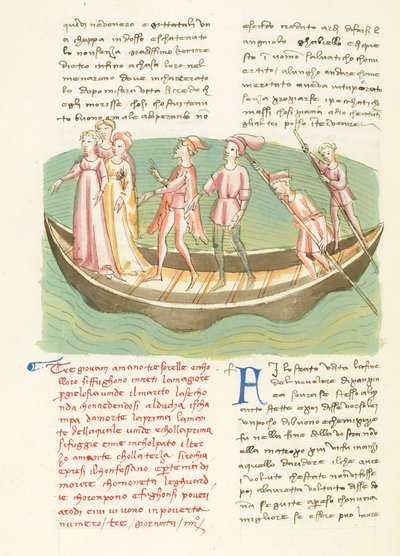 Decameron, Entremetteur malgré lui - Ninette e as suas irmãs navegam , Quarto dia, conto 3. de Giovanni Boccaccio