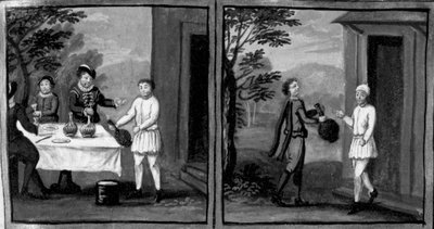 Decameron, O padeiro Cisti oferece vinho a Geri Spina e aos seus convidados; um dos criados de Geri vai a casa de Cisti para pedir vinho. Sexto dia, conto 2 de Giovanni Boccaccio