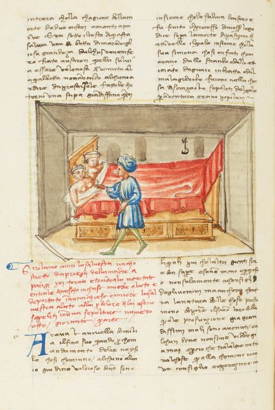 Decameron, O passado; Girolamo Sighieri no quarto de Salvestra, Quarto dia, conto 8. de Giovanni Boccaccio