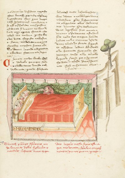 Decameron, O triunfo da morte Tancredi espia os amantes, Quarto dia, conto 1. de Giovanni Boccaccio