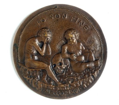 Medalha representando Antonino Pio: verso, obra de Giovanni Boldù, conservada na Galleria Estense em Modena de Giovanni Boldù