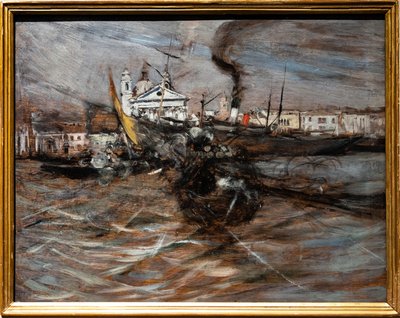 Barcos em Veneza de Giovanni Boldini