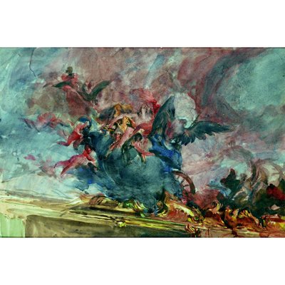 Boldini - PROJETO DE DECORAÇÃO, PARTE DE UM TIEPOLO de Giovanni Boldini