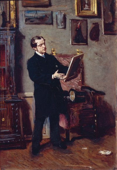 Itália, Florença, Jovem Observador de Pintura de Giovanni Boldini