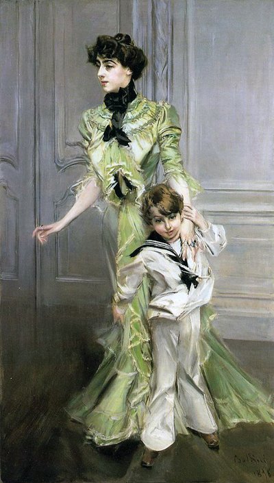Madame Georges Hugo e seu filho Jean de Giovanni Boldini