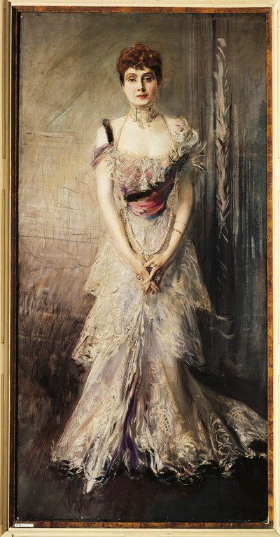 Retrato da Infanta Eulalia da Espanha (1864-1958), cerca de 1898 de Giovanni Boldini