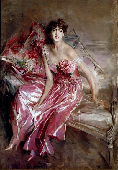 Retrato de Madame Olivia Concha de Fontecilla ou a Dama de Rosa, de Giovanni Boldini de Giovanni Boldini
