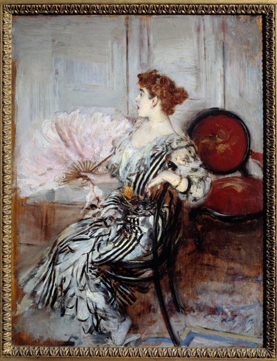 Retrato de Madame Torri, dançarina da Ópera. Pintura de Giovanni Boldini de Giovanni Boldini
