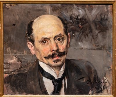 Retrato do pintor J.B. Edouard Detaille, detalhe de Giovanni Boldini