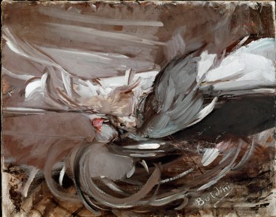 Still Life with Game Painting de Giovanni Boldini (1842-1931) 1911 Dim. 75x93 cm Pistoia, Coleção Boldini de Giovanni Boldini
