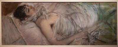 A Condessa de Rasty Reclining de Giovanni Boldini