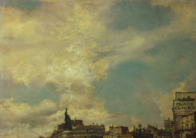 O céu, detalhe da Praça Clichy, Paris, de Giovanni Boldini (1842-1931), óleo sobre tela, 60x98 cm de Giovanni Boldini