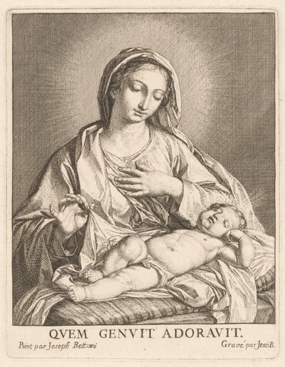 A Virgem e o Menino Adormecido de Giovanni Bottani, after Giuseppe Bottani