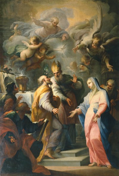Casamento da Virgem Maria, por Giovanni Camillo Sagrestani (1660-1731) Igreja de Santo Spirito, Florença, Itália de Giovanni Camillo Sagrestani