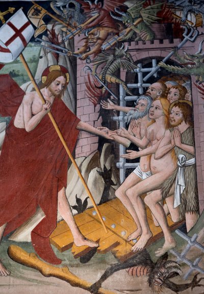 Descida para o inferno, c.1492 de Giovanni Canavesio