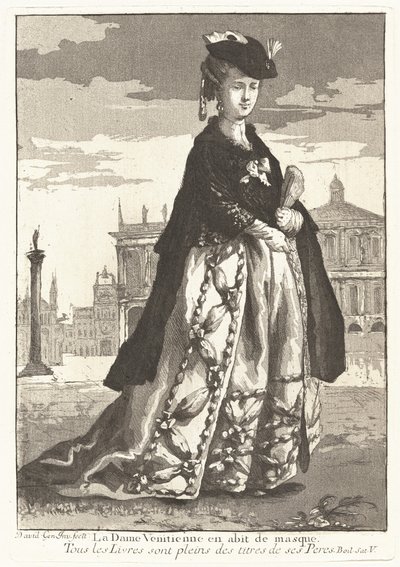 La Dame Venitienne en habit de masque (Venetian Woman in Carnival Dress) de Giovanni David