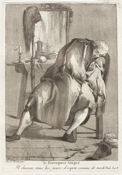 Le Perruquier fatigué (The Tired Wigmaker) de Giovanni David