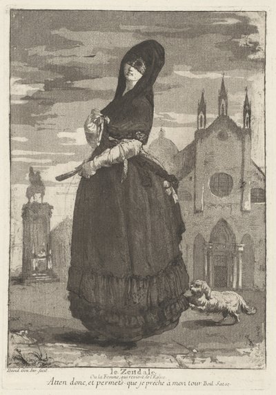 Le Zendale (Mulher de Capuz, ou a Mulher Voltando da Igreja) de Giovanni David