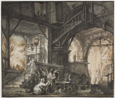 Cena de Teatro, c. 1775-1776. de Giovanni David