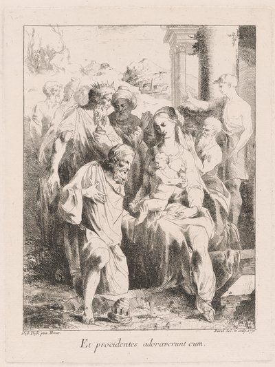 Adoration of the Magi de Giovanni David, after Battista Dossi