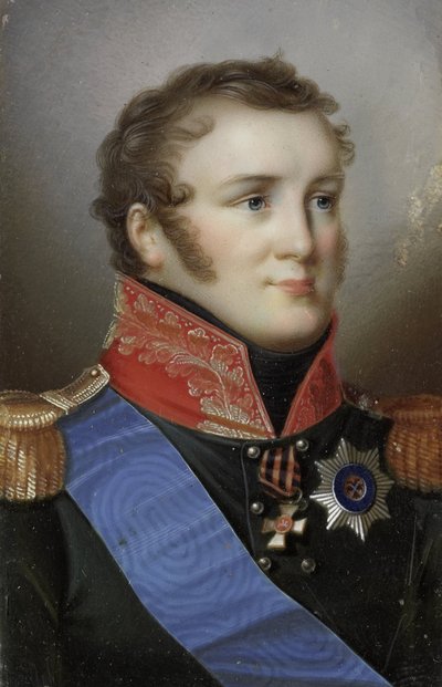 Retrato de Alexandre I (1777-1825), imperador da Rússia de Giovanni Domenico Bossi