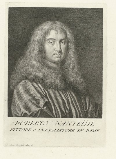 Retrato do artista Robert Nanteuil Retratos de artistas (título da série) de Giovanni Domenico Campiglia