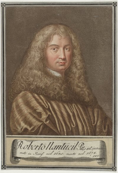 Retrato do artista Robert Nanteuil Retratos de artistas (título da série) de Giovanni Domenico Campiglia