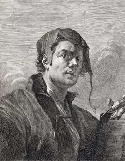 Gerrit van Honthorst (1590-1656), gravado por Cosimo Mogalli (1667-1730) de Giovanni Domenico Ferretti