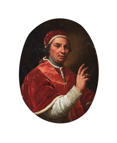 Retrato do Papa Clemente Xiv (óleo sobre cobre) de Giovanni Domenico Porta