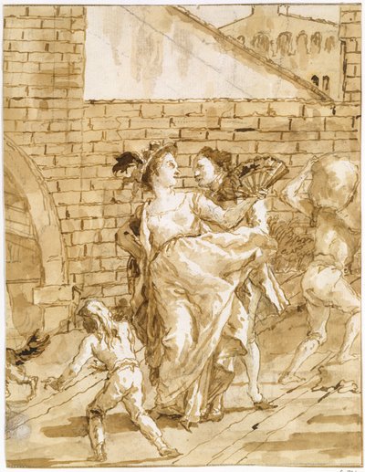 Um flirt de Giovanni Domenico Tiepolo