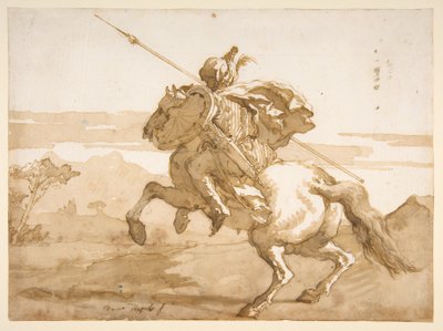 Um cavaleiro oriental de Giovanni Domenico Tiepolo