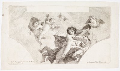 Anjos a transportar as indulgências dos Carmelitas de Giovanni Domenico Tiepolo